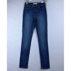 Levis Strauss & Co 721 Skinny Jeans Womens 27 High Rise Dark Wash Blue